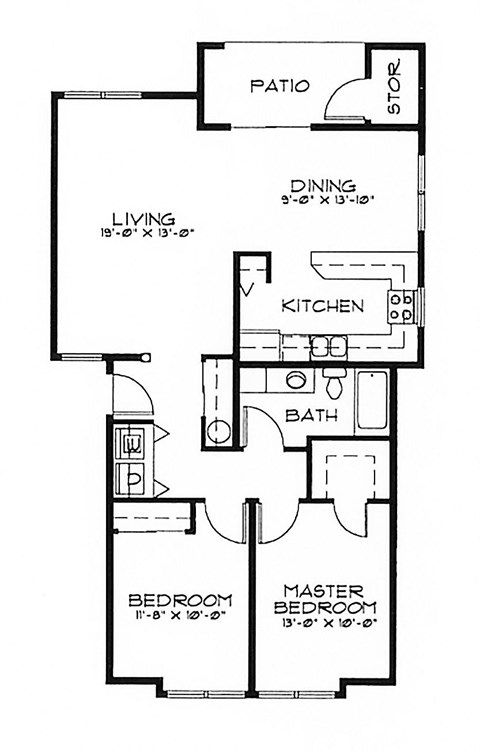 Fountain Valley 2 Bed 1 Bath 1047 SF